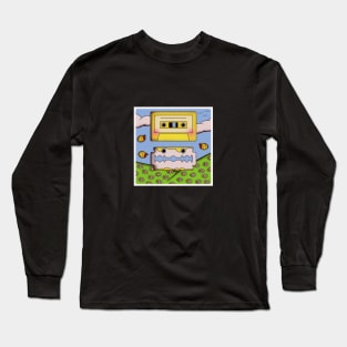 Cassette Tape and Razor with Flowers And Bees Long Sleeve T-Shirt